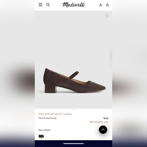 Madewell Blue Suede Mary Janes